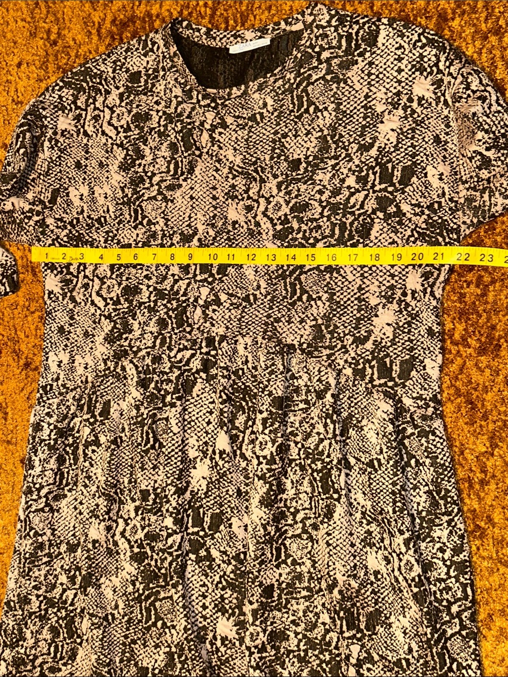 Zara Black and White Snake Print Mini Dress - Picture 4 of 6